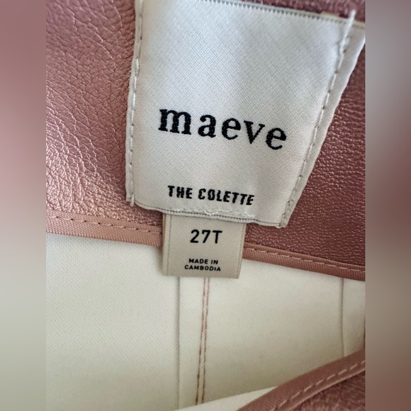 Anthropologie Maeve The Colette Metallic Ruffle-Hem Faux Leather Pants - Picture 15 of 15